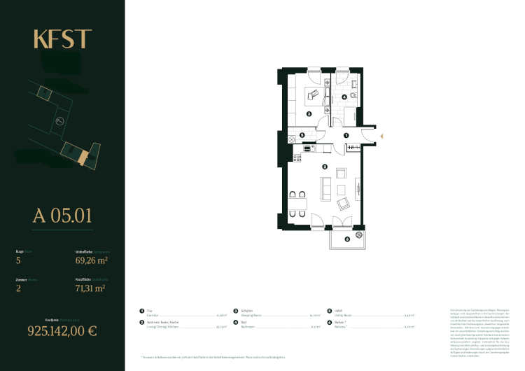 Wohnung zum Kauf 757.424 € 2 Zimmer 69,3 m²<br/>Wohnfläche 5.<br/>Geschoss Tiergarten Berlin 10785