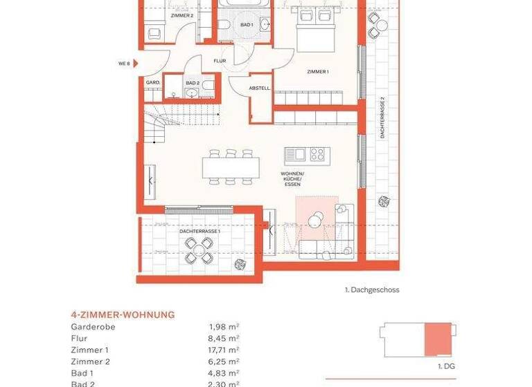 Wohnung zum Kauf - Erstbezug provisionsfrei 1.029.000 € 4 Zimmer 125 m² 2. Geschoss Kleinreuth h d Veste Nürnberg 90425