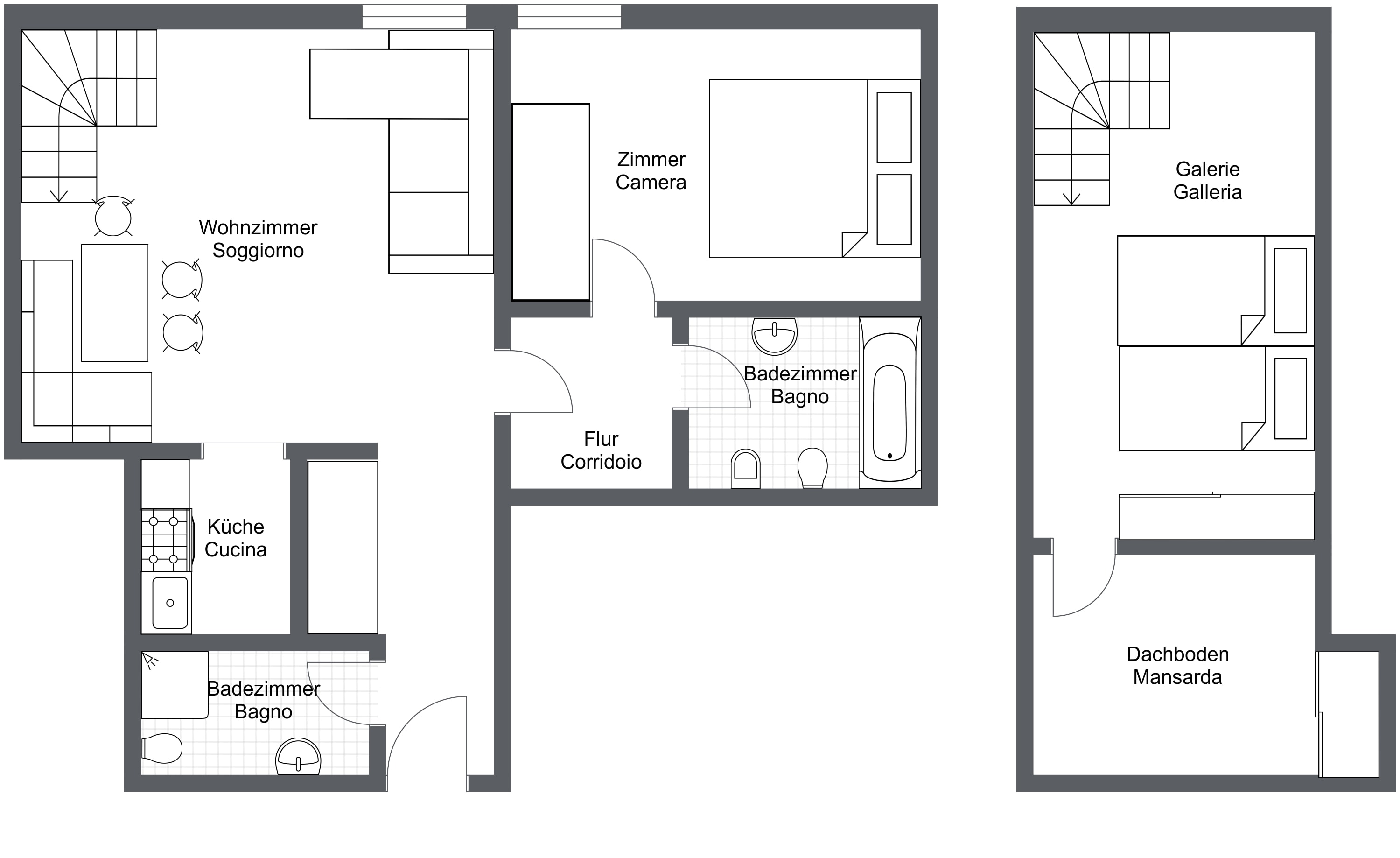 Wohnung zum Kauf 3 Zimmer 55 m²<br/>Wohnfläche 3.<br/>Geschoss Abtei 39036