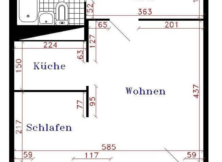 Studio zur Miete 240 € 1 Zimmer 34,2 m² 1. Geschoss Parkgasse 3 Crimmitschau 08451