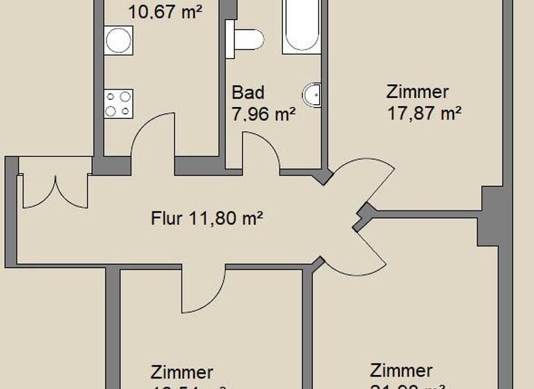 Wohnung zum Kauf provisionsfrei 269.000 € 3 Zimmer 92,9 m²<br/>Wohnfläche 3.<br/>Geschoss ab sofort<br/>Verfügbarkeit Rosa-Luxemburg-Straße 48 Neustadt-Neuschönefeld Leipzig 04315