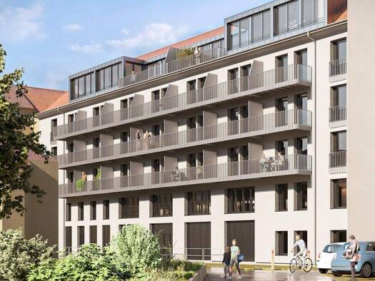 Wohnung zum Kauf - Neubau provisionsfrei 249.000 € 1 Zimmer 37 m² 2. Geschoss Prymstraße 4 Altstadt Würzburg 97070