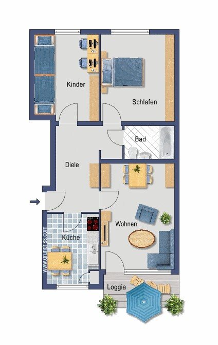 Wohnung zum Kauf provisionsfrei 227.000 € 3 Zimmer 79 m²<br/>Wohnfläche 5.<br/>Geschoss Weidenpesch Köln 50737