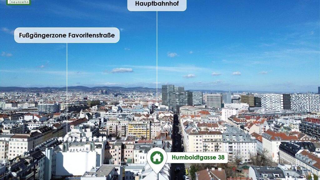 Wohnung zur Miete 699 € 2 Zimmer 44 m² 2. Geschoss Humboldtgasse 38 Wien 1100