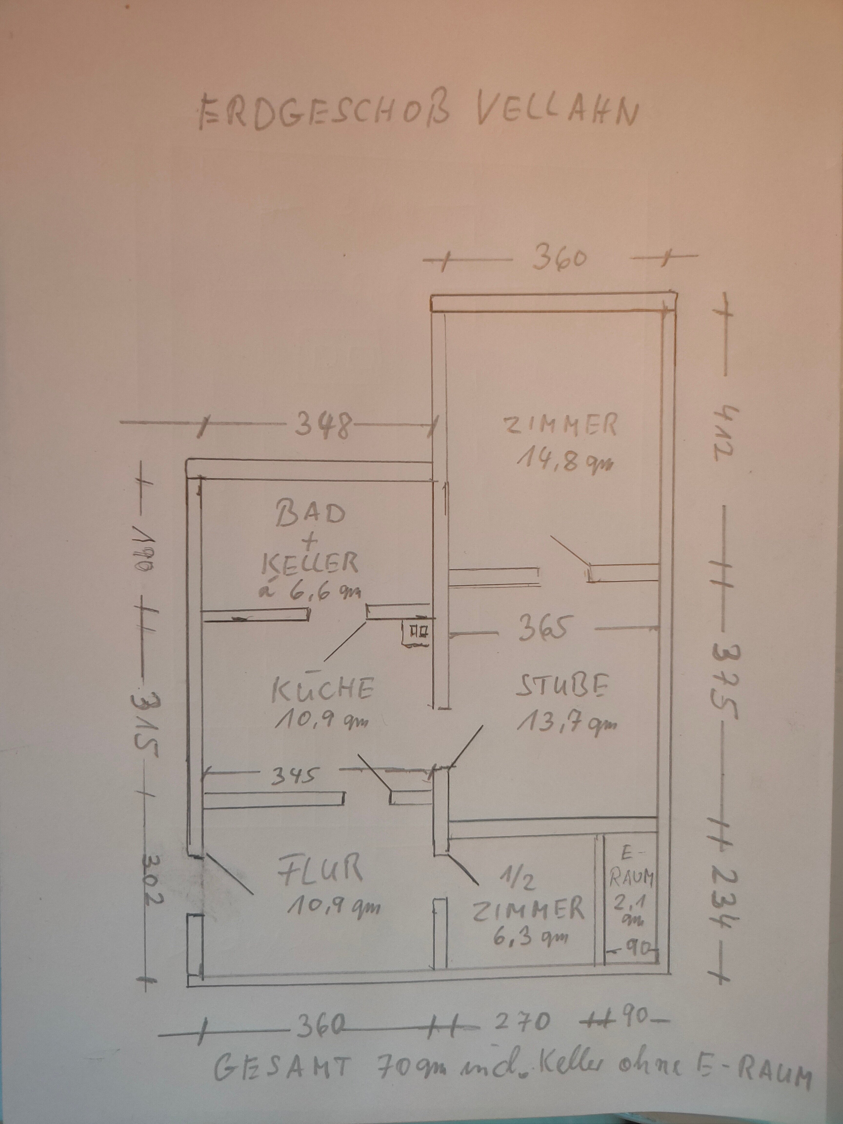 Doppelhaushälfte zum Kauf provisionsfrei 220.000 € 4 Zimmer 105 m²<br/>Wohnfläche 400 m²<br/>Grundstück Vellahn Vellahn 19260