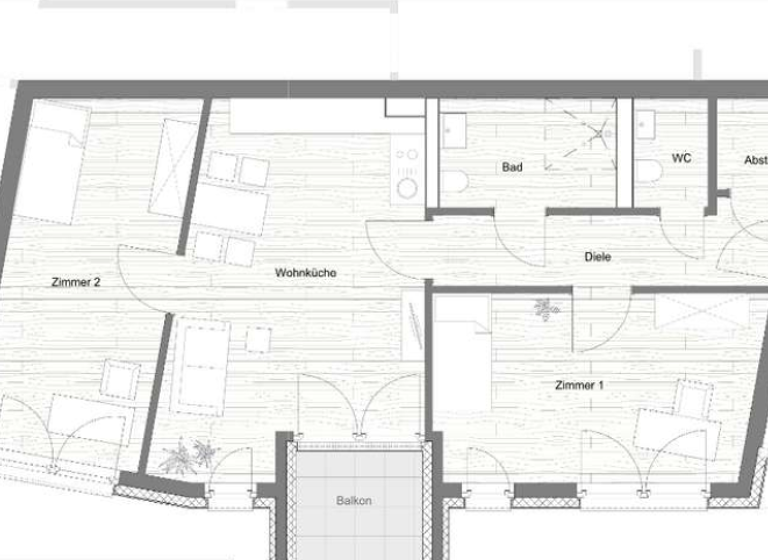 Wohnung zur Miete 884 € 2,5 Zimmer 76 m² frei ab sofort Münsterstraße Mitte Dortmund 44145