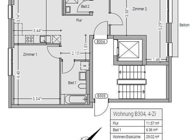 Wohnung zur Miete - Erstbezug 1.189 € 4 Zimmer 99 m² 1. Geschoss frei ab 01.05.2026 Schwäbisch Hall 74523