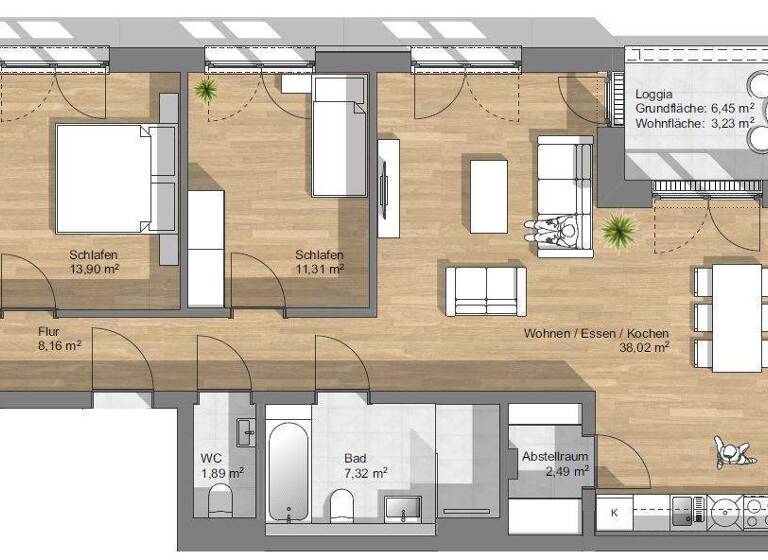 Wohnung zum Kauf - Erstbezug 363.000 € 3 Zimmer 86,5 m² 1. Geschoss frei ab sofort Rothenburg Rothenburg ob der Tauber 91541