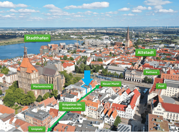 Wohn- und Geschäftshaus zum Kauf als Kapitalanlage geeignet 2.200.000 € 484,9 m² 122 m² Grundstück Kröpeliner Str. 96 / 97 Stadtmitte Rostock 18055