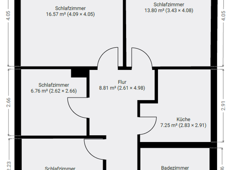 Wohnung zur Miete 630 € 4 Zimmer 70 m² 1. Geschoss Wyhra Borna 04552