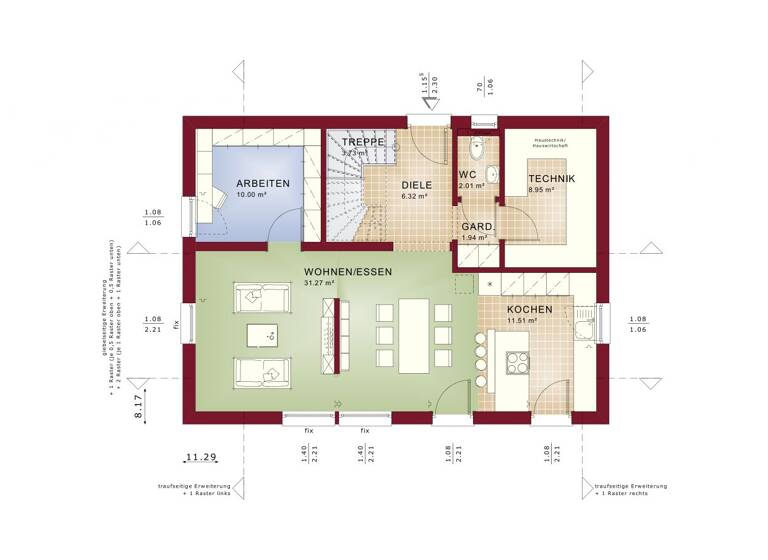 Einfamilienhaus zum Kauf provisionsfrei 449.928 € 5 Zimmer 151,1 m² 693 m² Grundstück Baumholder 55774