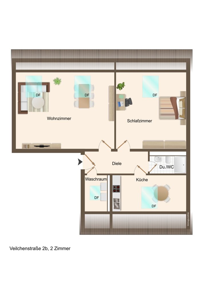 Wohnung zur Miete 765 € 2 Zimmer 68,4 m²<br/>Wohnfläche 4.<br/>Geschoss 01.02.2025<br/>Verfügbarkeit Blankenloch Stutensee / Blankenloch 76297