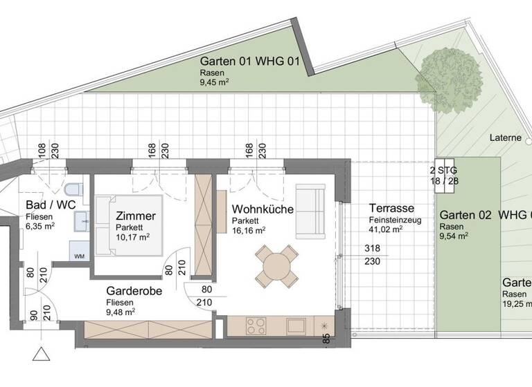 Wohnung zum Kauf - Erstbezug 424.000 € 2 Zimmer 42,3 m² Ackerweg 1 Altmünster 4813