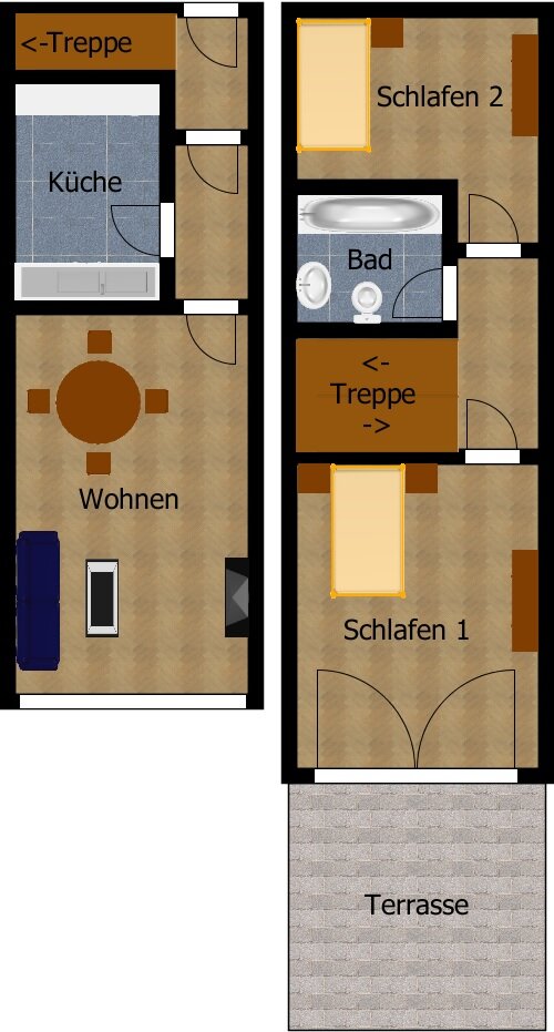 Maisonette zur Miete 650 € 2 Zimmer 74,7 m²<br/>Wohnfläche EG<br/>Geschoss 01.03.2025<br/>Verfügbarkeit Eduard-Hamm-Str. 18 Haidenhof Süd Passau 94036