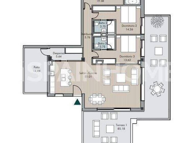 Penthouse zum Kauf 1.550.000 € 3 Zimmer 104 m² EG Málaga 29603