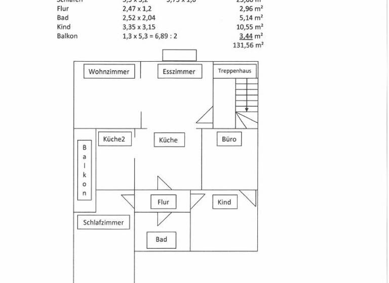 Wohnung zur Miete 917 € 3 Zimmer 131 m² 1. Geschoss Bickenbach Engelskirchen 51766