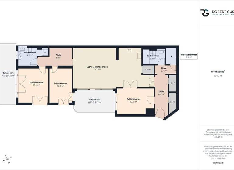 Wohnung zum Kauf 1.095.000 € 5 Zimmer 135,7 m² 2. Geschoss Friedrichshain Berlin 10247