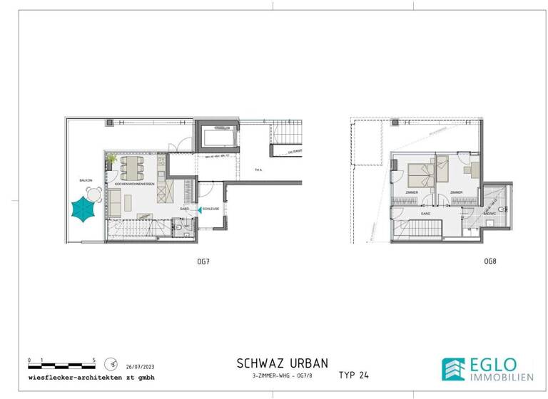 Maisonette zum Kauf - Erstbezug 539.000 € 3 Zimmer 72,9 m² 7. Geschoss Spornbergerstraße 1 Schwaz 6130