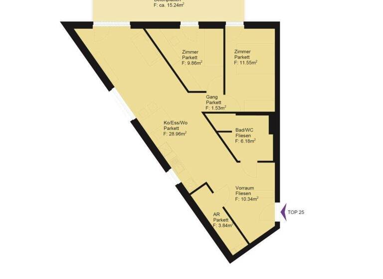 Wohnung zur Miete 650 € 3 Zimmer 72,2 m² 2. Geschoss Packerstraße 5 Pirka 8054