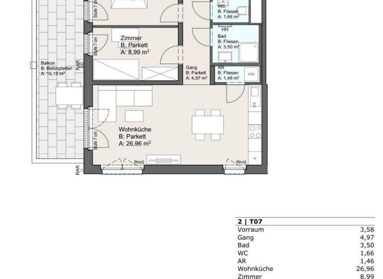 Wohnung zum Kauf - Erstbezug 421.400 € 3 Zimmer 61,8 m² Wien 1220