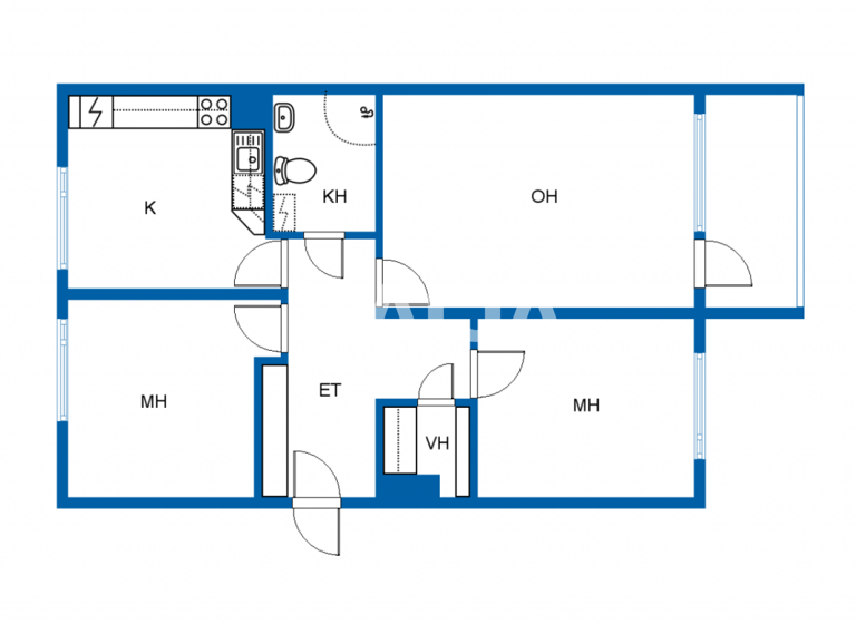 Studio zum Kauf 87.000 € 3 Zimmer 74 m² 1. Geschoss Lohikoskentie 24 Jyväskylä 40320