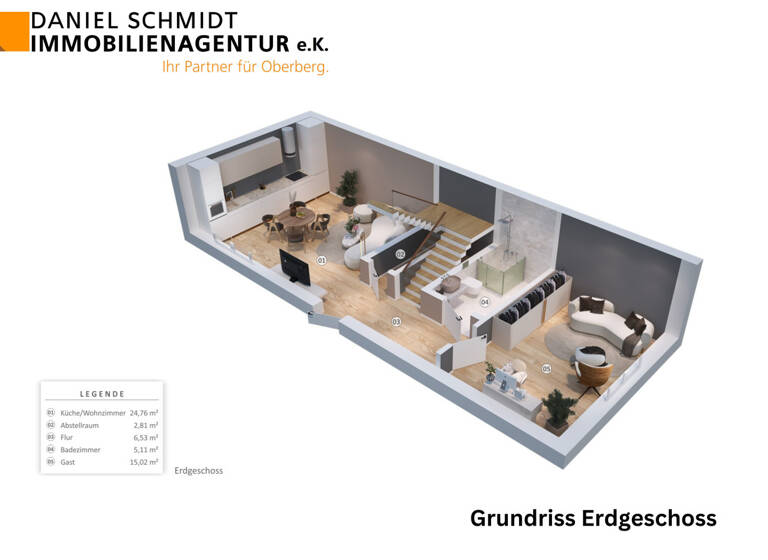 Reihenendhaus zur Miete - Erstbezug 990 € 4 Zimmer 105 m² 876 m² Grundstück Wissen 57537