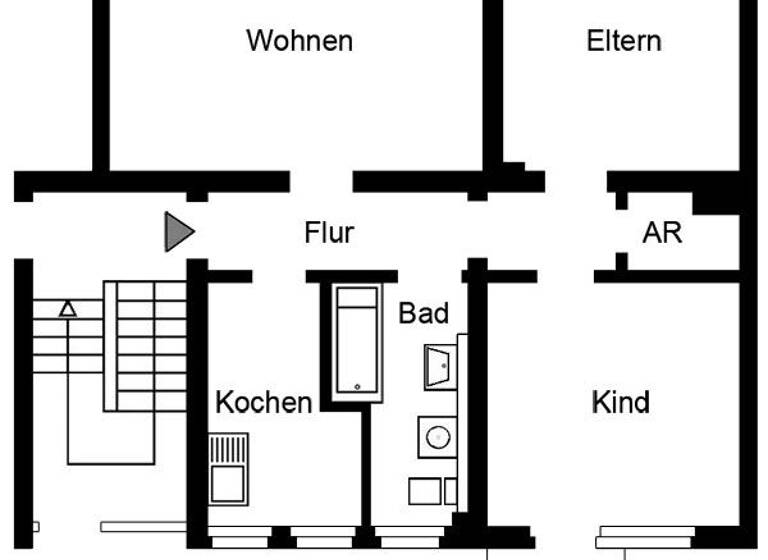 Wohnung zur Miete 745 € 3 Zimmer 73,5 m² EG frei ab 16.06.2026 Raumerstr. 66 Frohnhausen Essen 45144