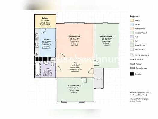 Wohnung zur Miete Tauschwohnung 350 € 3 Zimmer 61 m² Toitenwinkel Ost 18147