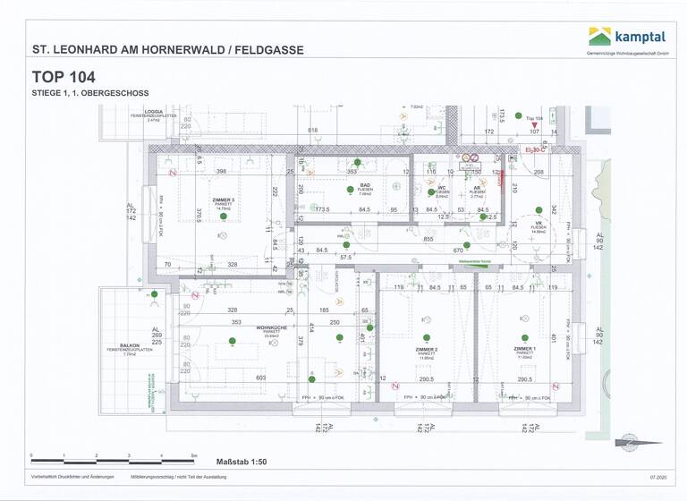 Wohnung zur Miete - Erstbezug 833 € 4 Zimmer 88,4 m² 1. Geschoss St. Leonhard am Hornerwald 3572
