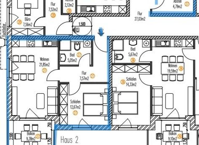 Wohnung zum Kauf - Erstbezug provisionsfrei 310.000 € 2 Zimmer 56,6 m² 1. Geschoss Mettenheim-Hart Mettenheim 84562