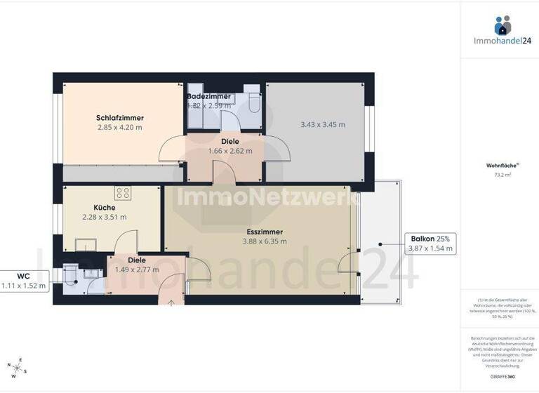 Wohnung zum Kauf 275.000 € 3 Zimmer 78 m² Innenstadt Neuss 41460