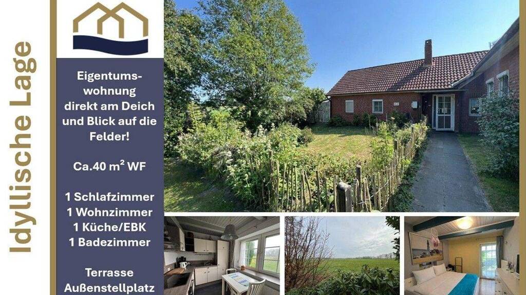 Wohnung zum Kauf 59.000 € 2 Zimmer 40,4 m² EG Bäderstraße 154 Whg. 6 Diekmannshausen Jade 26349