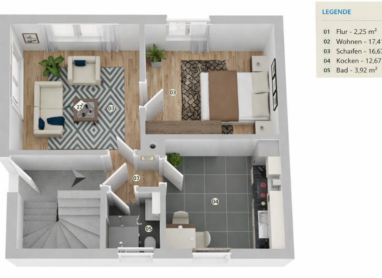 Wohnung zum Kauf 159.500 € 2 Zimmer 54 m² 1. Geschoss Bad Wimpfen 74206