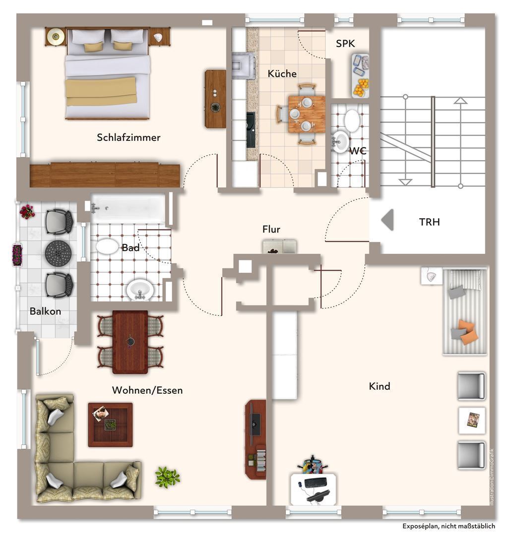 Wohnung zum Kauf 329.000 € 3 Zimmer 87,5 m²<br/>Wohnfläche 2.<br/>Geschoss Seuffertstr. 7 Frauenland Würzburg 97074