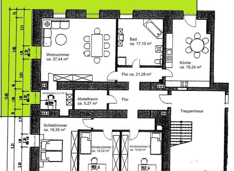 Terrassenwohnung zur Miete 900 € 5 Zimmer 163 m² 1 Geschosse frei ab 01.07.2026 Schulgasse 2 Sangerhausen 06526