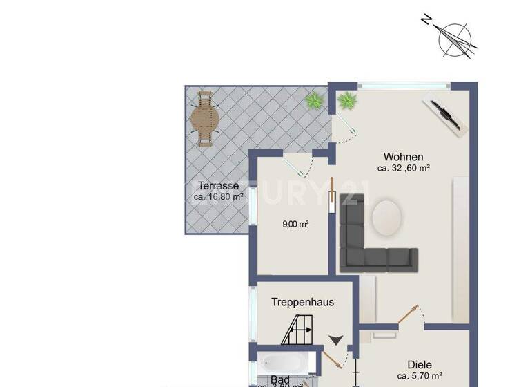 Terrassenwohnung zum Kauf 195.000 € 4 Zimmer 123 m² 2. Geschoss Mutterstadt 67112