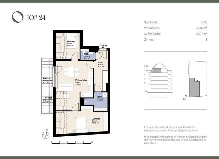 Wohnung zum Kauf provisionsfrei 589.000 € 3 Zimmer 72,2 m² 1. Geschoss Wien, Meidling 1120