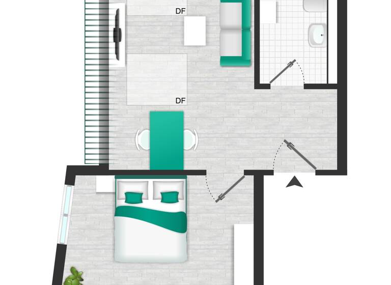 Wohnung zur Miete - Neubau 560 € 2 Zimmer 40 m²<br/>Wohnfläche 3.<br/>Geschoss 01.02.2026<br/>Verfügbarkeit Delitzsch Delitzsch 04509