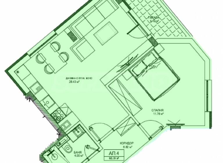 Studio zum Kauf 138.495 € 2 Zimmer 78,7 m² Sofia