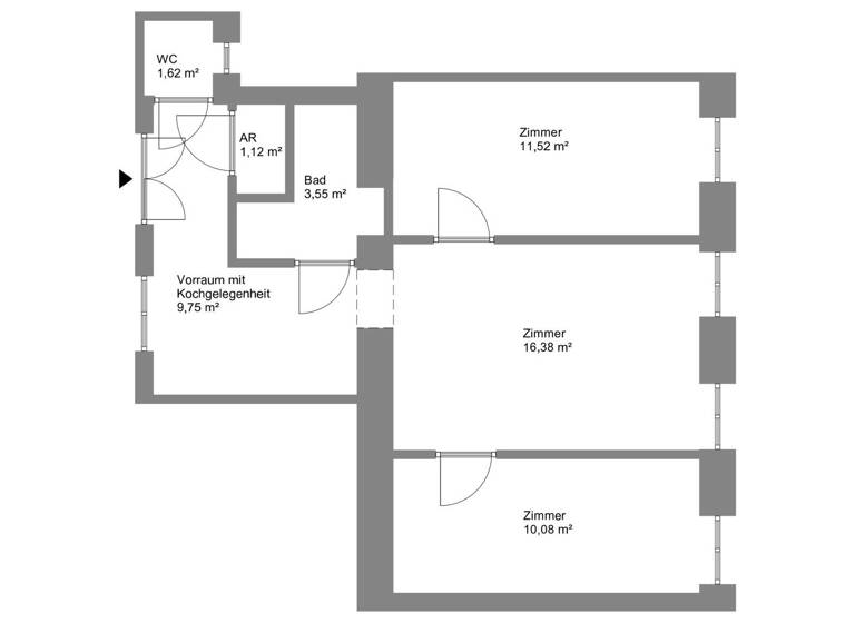 Wohnung zum Kauf - Erstbezug 298.000 € 3 Zimmer 54 m² EG Wien 1160