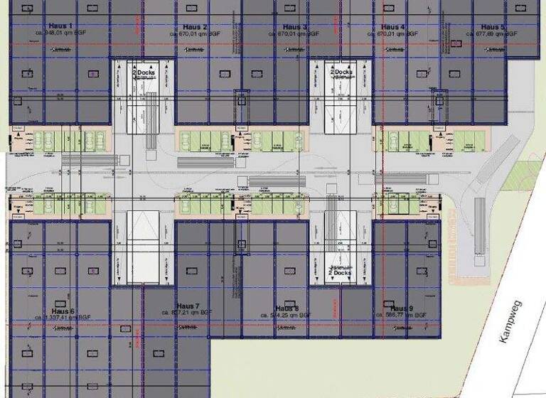 Halle/Industriefläche zur Miete - Erstbezug provisionsfrei 8,20 € 6.610 m² Lagerfläche teilbar ab 435 m² Dülken Viersen 41751