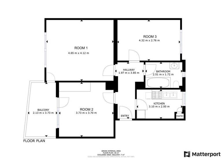 Studio zur Miete 450 € 1 Zimmer 14 m² 2. Geschoss frei ab 01.03.2026 Trifelsstraße 79 Mundenheim Ludwigshafen 67065