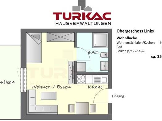 Wohnung zur Miete - Erstbezug 790 € 1 Zimmer 35 m² 1. Geschoss frei ab 01.02.2026 Hörnsheim Hüttenberg 35625