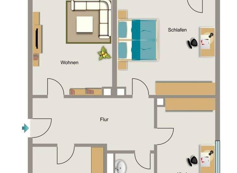Wohnung zur Miete 515 € 3,5 Zimmer 65,2 m² 3. Geschoss frei ab 01.05.2026 Ortelsburger Straße 16 Buer Gelsenkirchen 45897