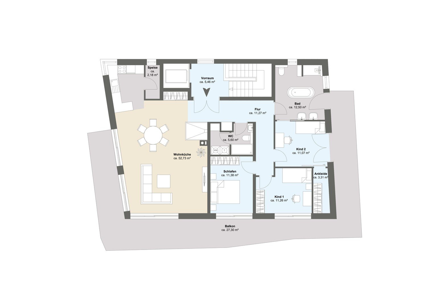 Penthouse zum Kauf provisionsfrei 899.000 € 4,5 Zimmer 153 m²<br/>Wohnfläche 2.<br/>Geschoss Freudental 16a Unter der Burghalde Kempten 87435