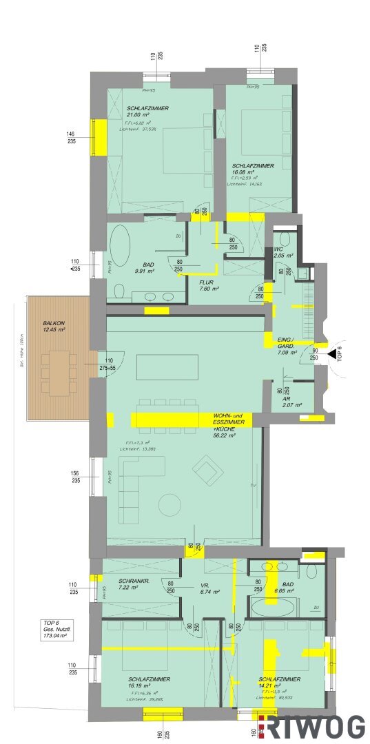 Wohnung zum Kauf 1.150.000 € 5 Zimmer 173 m²<br/>Wohnfläche 1.<br/>Geschoss Wien 1130