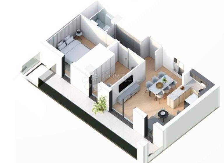 Wohnung zur Miete 1.000 € 3 Zimmer 57 m² 3. Geschoss Zitnjak