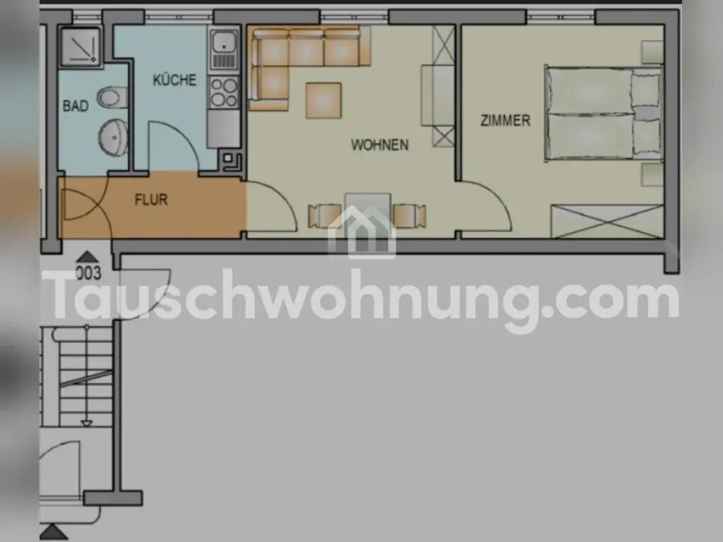 Wohnung zur Miete Tauschwohnung 495 € 2 Zimmer 40 m²<br/>Wohnfläche EG<br/>Geschoss Zuffenhausen - Im Raiser Stuttgart 70376