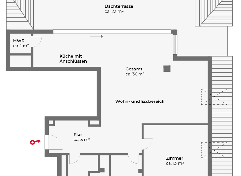 Wohnung zum Kauf 995.000 € 2 Zimmer 74,8 m² 2. Geschoss Alsterdorf Hamburg 22297