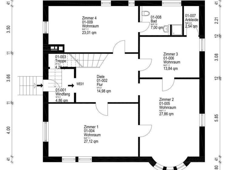 Maisonette zum Kauf provisionsfrei 1.080.000 € 7 Zimmer 217 m² 1. Geschoss Innenstadt Tübingen 72074